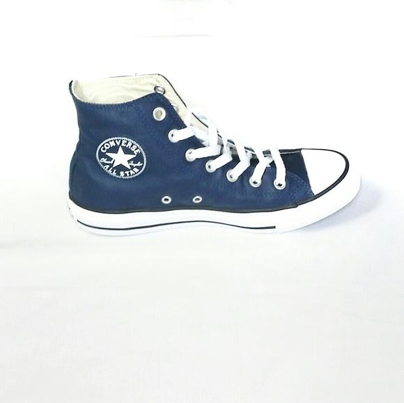 womens navy leather converse